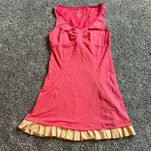 Nike pink orange size medium tennis ruffle dress
